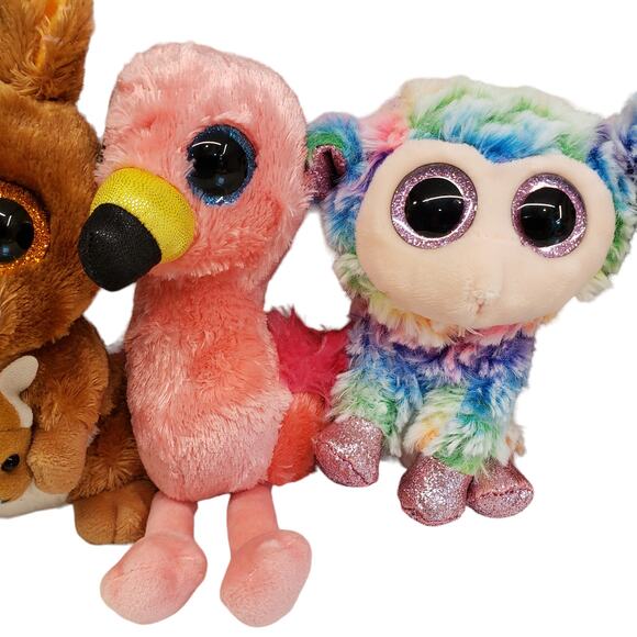 Ty Beanie Boos Bundle Halloween Cat Potion Kangaroo Kipper Plush Toys - Picture 4 of 16